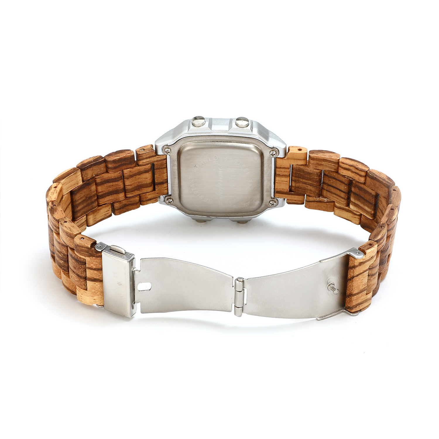 Droppshipping Timer Multi-function Chronograph Nature Zebra Digital Wood Watch