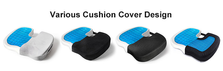 Orthopedic Cooling Memory Foam Coccyx Cushion for Tailbone Pain Sciatica Office Chair Car Seat Cushion  High Density  -QFC023S