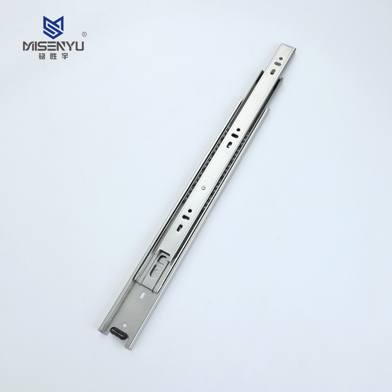 MSY-4208 42mm Wide Cold Rolled Steel 3-fold full extension soft close kitchen cabinet drawer slide hardware fitting parts