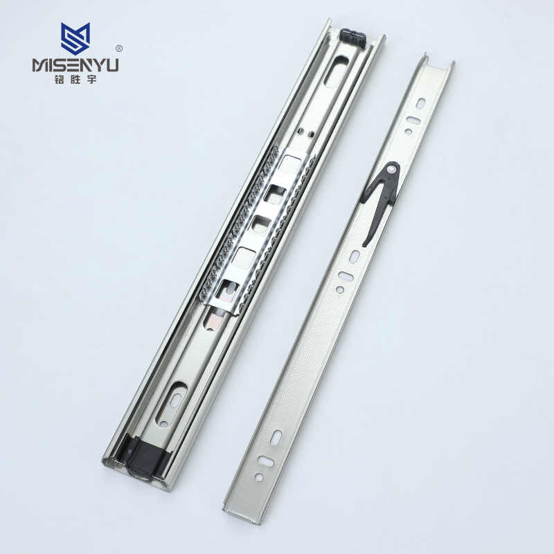 MSY-4208 42mm Wide Cold Rolled Steel 3-fold full extension soft close kitchen cabinet drawer slide hardware fitting parts