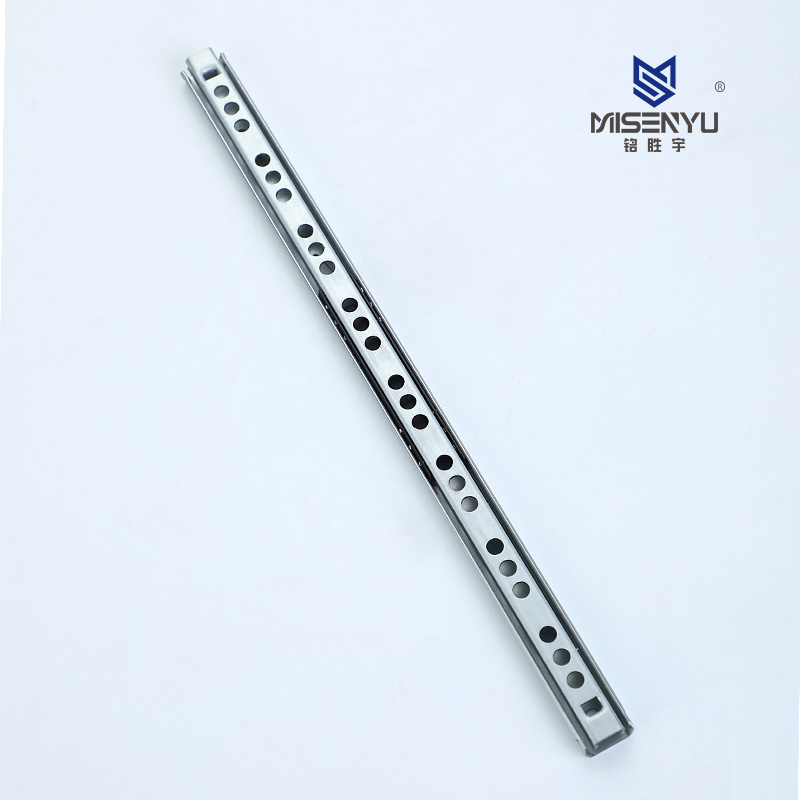 Hot Sale MSY-1702 Jieyang 17mm mini ball bearing iron drawer slide 2 way drawer slide telescopic rail tray