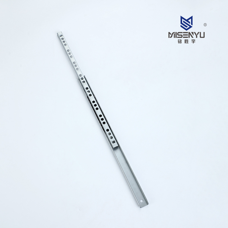 Hot Sale MSY-1702 Jieyang 17mm mini ball bearing iron drawer slide 2 way drawer slide telescopic rail tray