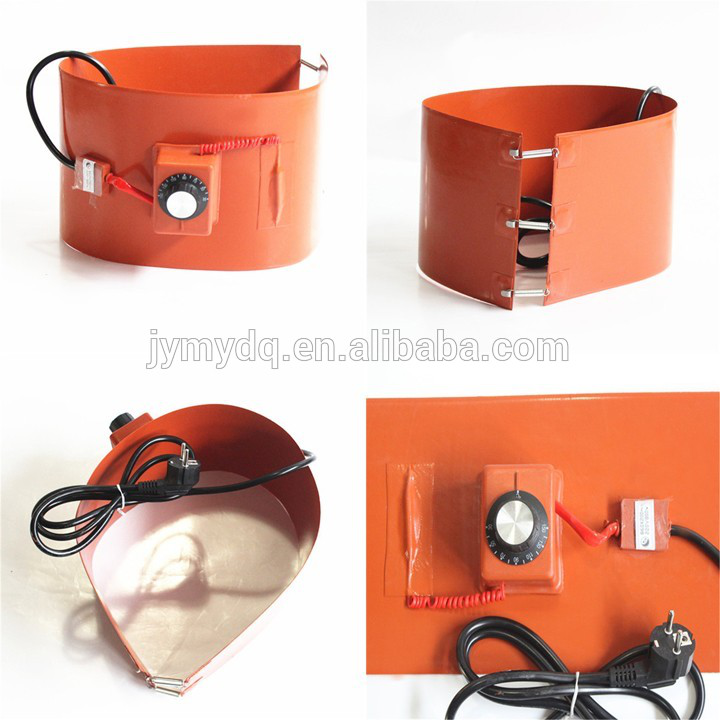 240V 1000W Silicon Metal Oil Drum Heater 200L/55 Gallon 1740*125*1.5mm Silicone Rubber Heater