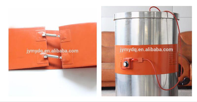 240V 1000W Silicon Metal Oil Drum Heater 200L/55 Gallon 1740*125*1.5mm Silicone Rubber Heater