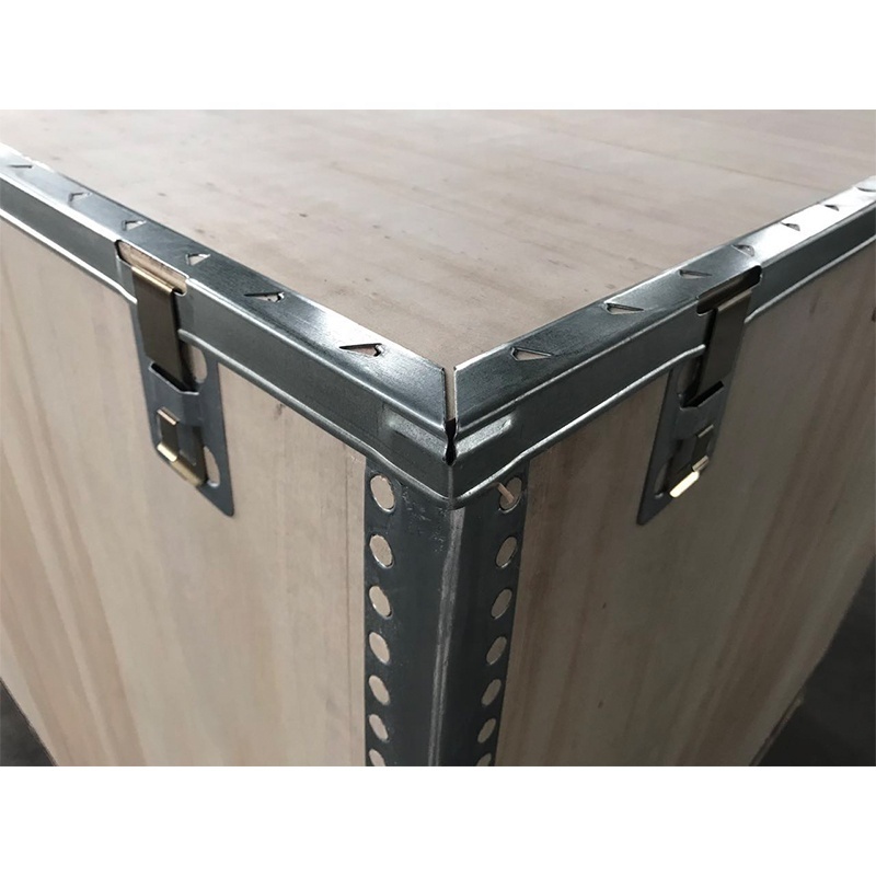 Collapsible Plywood Box, Nailless Foldable Wooden Box For Shipping