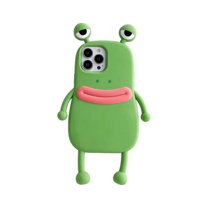 Cartoon 3D Frog Sausage Lips Phone Covers 14 pro Silicon Soft Phone Accessories Cases Cover for iPhone 11 12 13 14 Pro Max cases