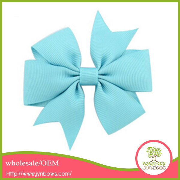 Wholesale Kids Hair Accessories 3 Inch Grosgrain Ribbon Boutique Hair Bows With Clips