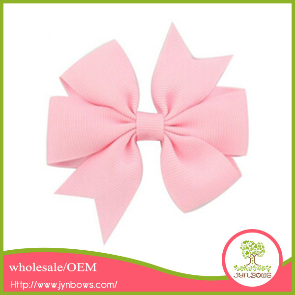 Wholesale Kids Hair Accessories 3 Inch Grosgrain Ribbon Boutique Hair Bows With Clips