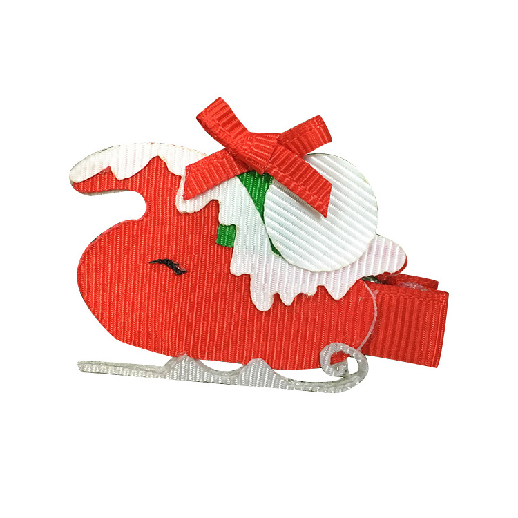 Wholesale pretty christmas tree hair clips for girls