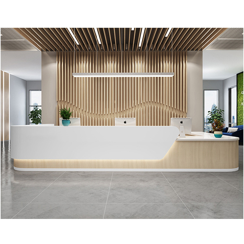 Wholesale Concrete For Hospital Semi Circle Beauty Salon Reception Counter Desk