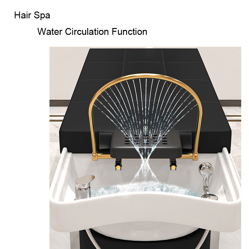 New Original 2023 Head Spa Shampoo Chair Bed With Salon Sink Faucet