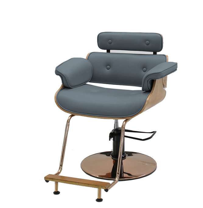 Factory Direct Sales For Men Foldable Barber Chair Black And Gold