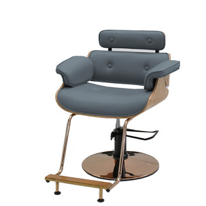 Factory Direct Sales For Men Foldable Barber Chair Black And Gold