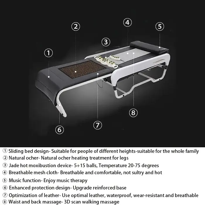 Customized With 2 Section Portable Ceragem Master Price Massage Bed