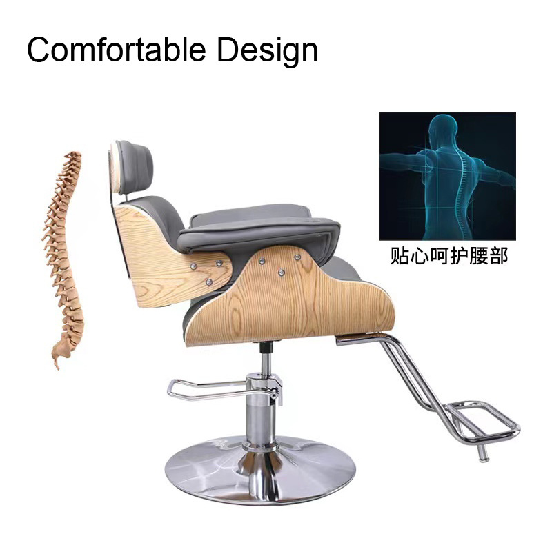 Factory Direct Sales For Men Foldable Barber Chair Black And Gold