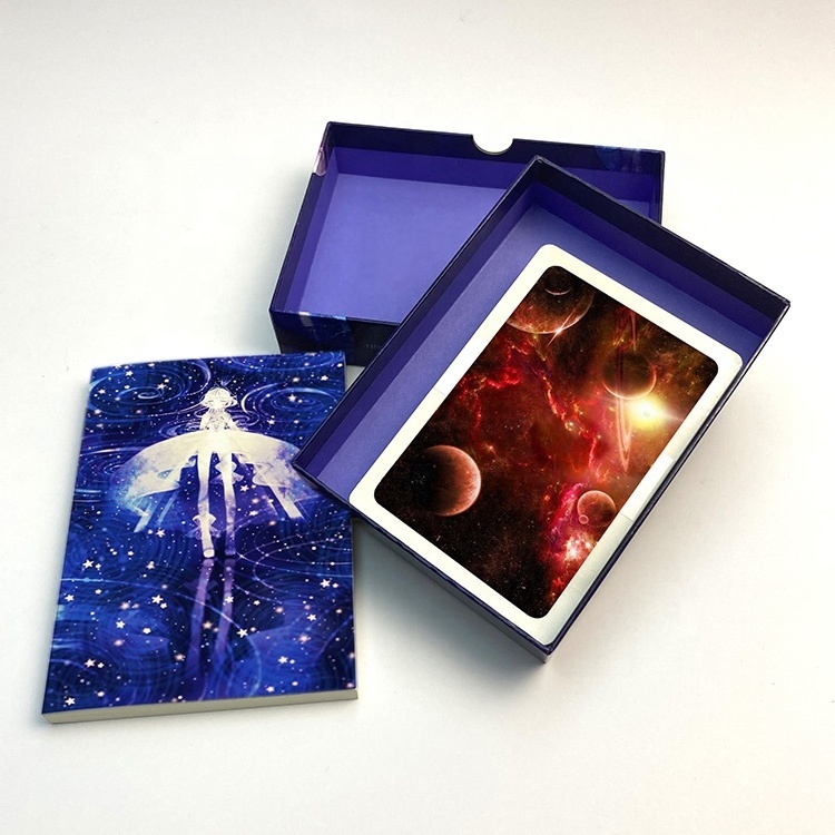 Fashion custom size holographic printing paper tarot deck of cards