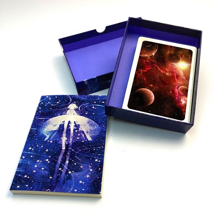 Fashion custom size holographic printing paper tarot deck of cards