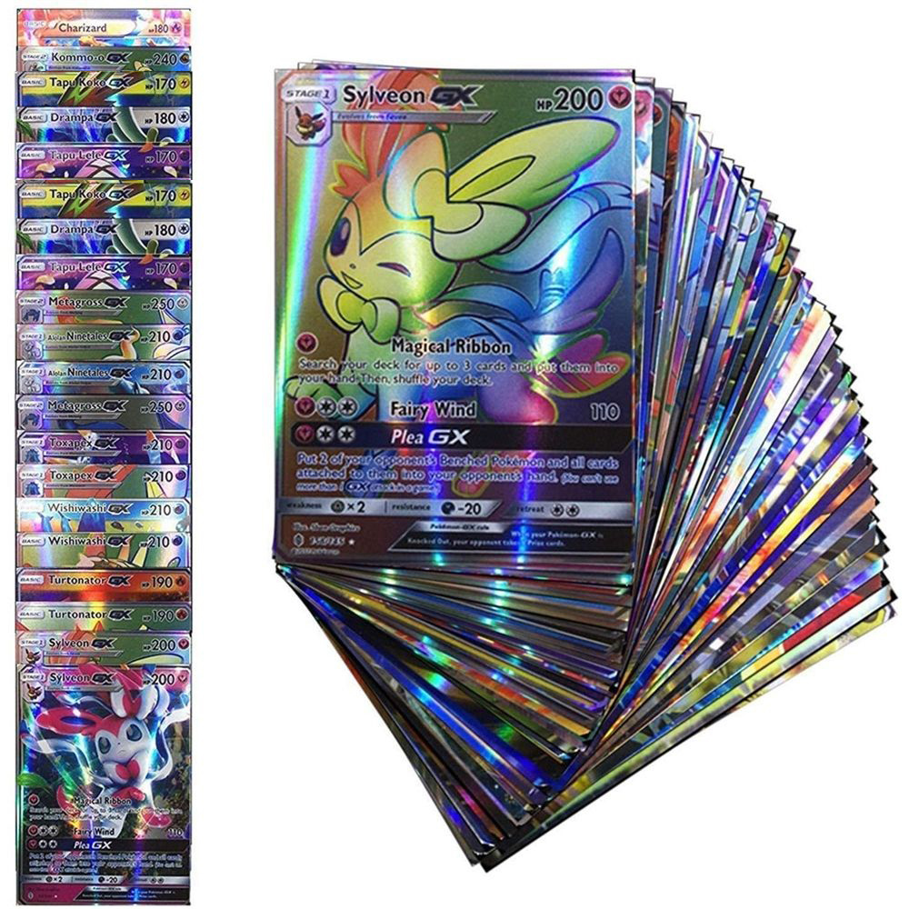 Hot Sale Flashing Card Vstar Vmax Anime Characters Series Poke-mon Playing Shine Flash Cards For Kid Gift