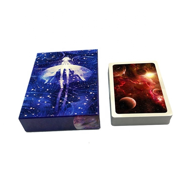 Fashion custom size holographic printing paper tarot deck of cards