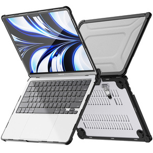 Foldable kickstand anti shock full body cover for Macbook AIR 13.6 laptop case