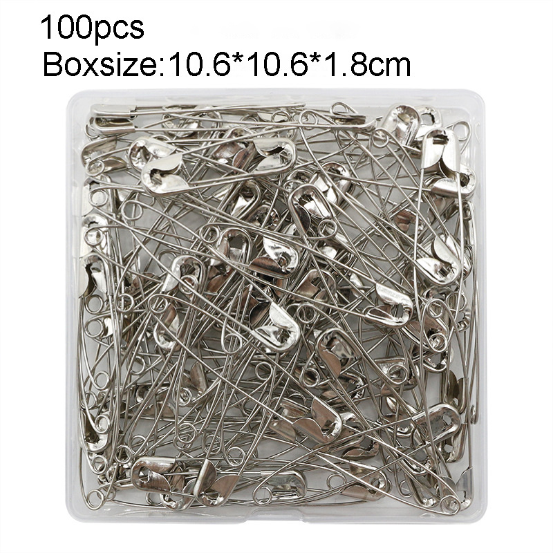 100 pieces/box 55mm High Strength Silver Large Safety Pin Clothing Splice Buckle Pin Clothing Tag Pin