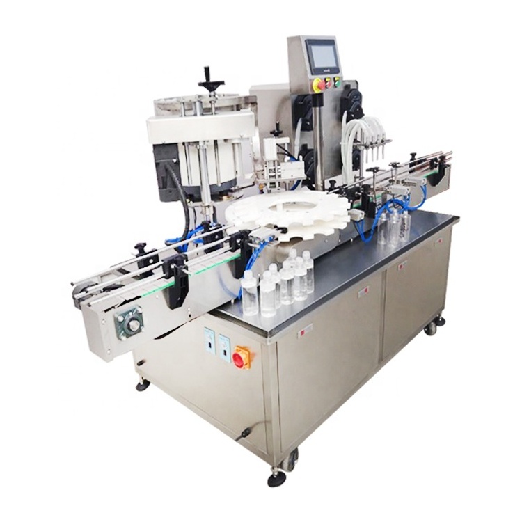 High precision oral liquid / syrup liquid pump filling capping machine