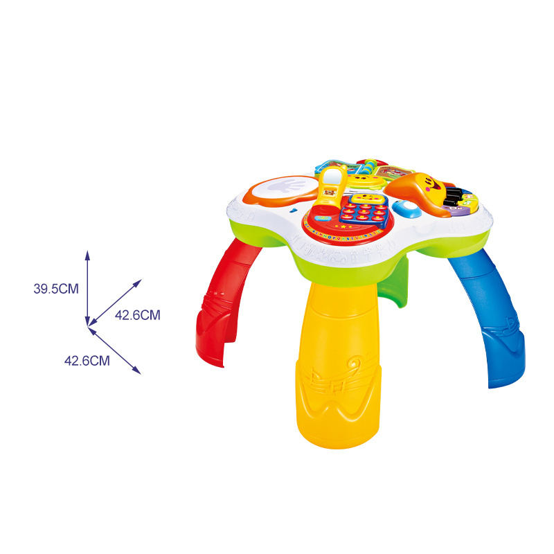 Kids Electronic Learning Musical Toys Multifunctional Infant Plastic Activity Table For Baby Toddlers