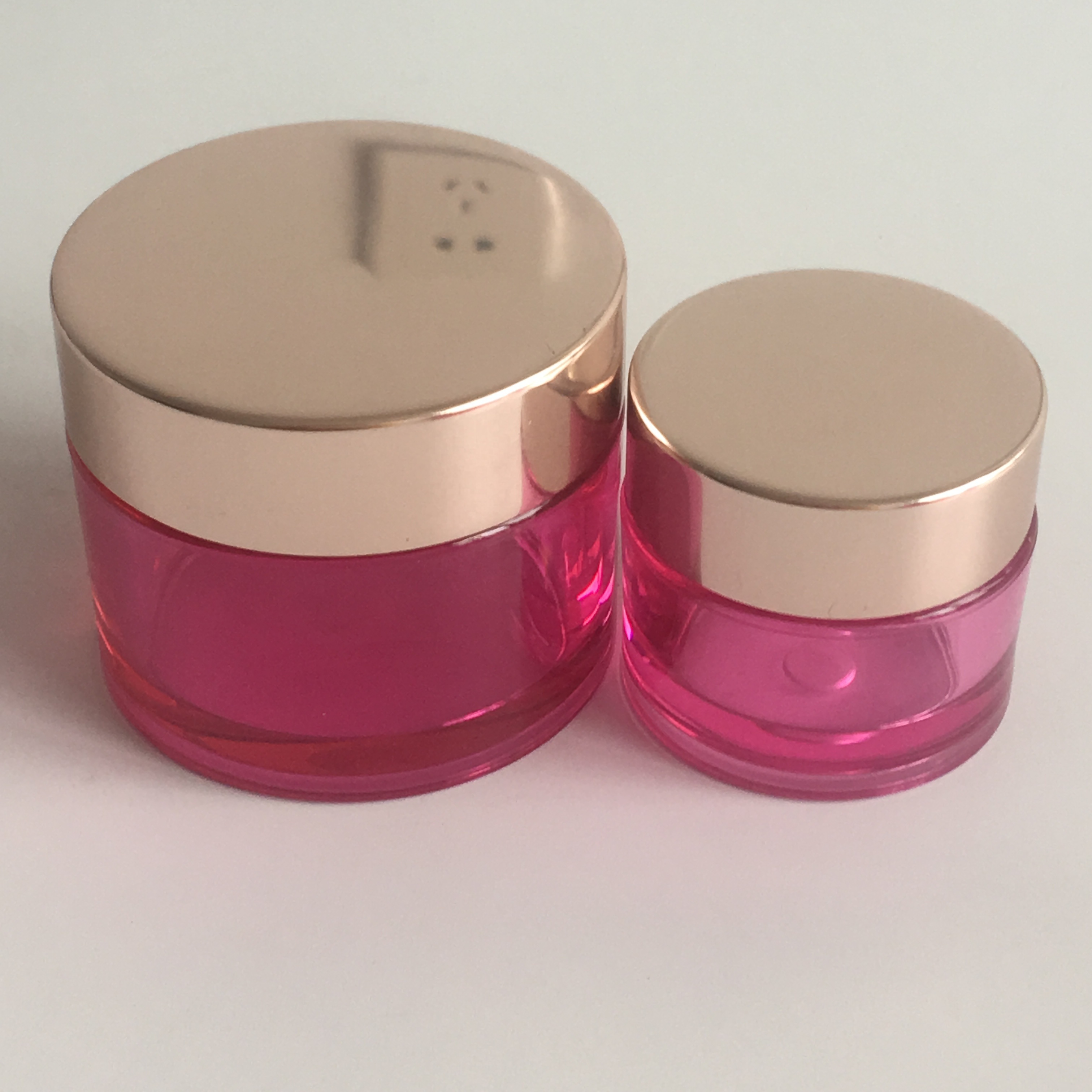 Custom Cosmetics Packaging Container PETG Plastic Clear Jar With Purple lids For Sugar scrub Lip balm acrylic powder container