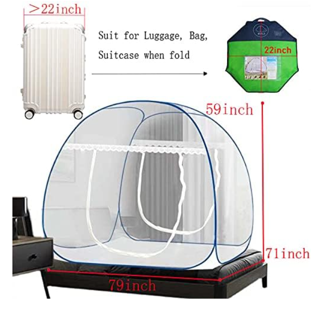 New launch square polyester mosquito net for camping