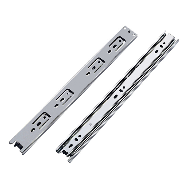 35mm single ball furniture ball bearing drawer slide telescopic rail slide track for wooden drawer triple extension drawer slide