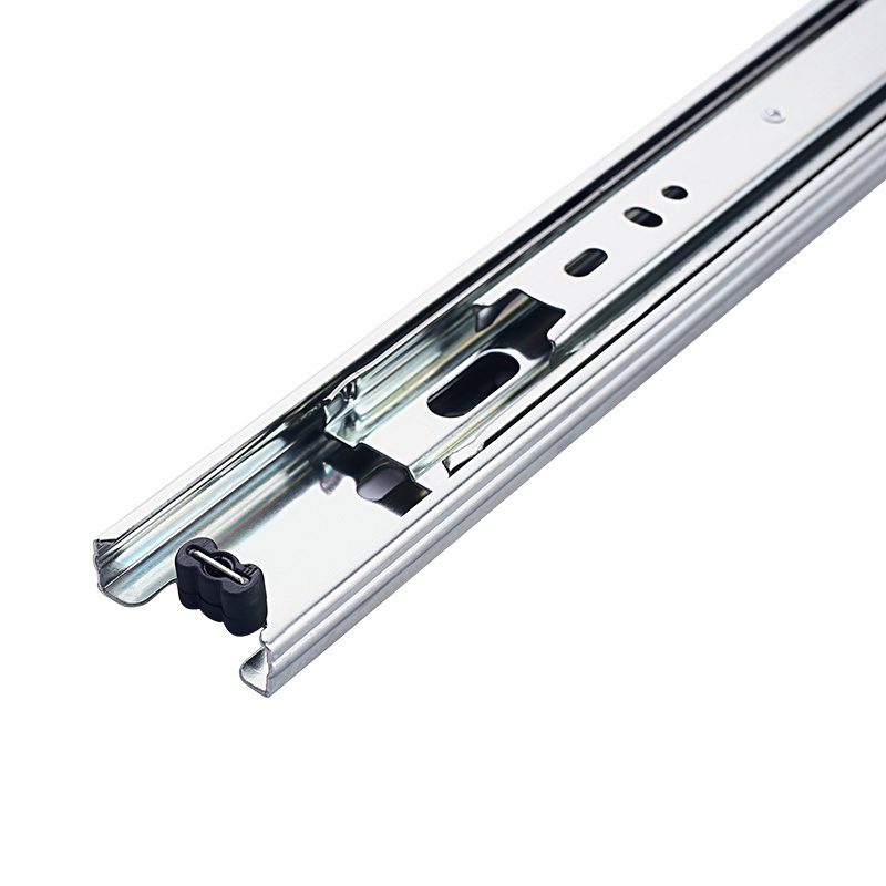 35mm single ball furniture ball bearing drawer slide telescopic rail slide track for wooden drawer triple extension drawer slide