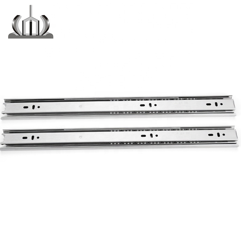 Telescopic Channel 45mm Full Extension Drawer Slides stainless steel ss ball bearing drawer slide