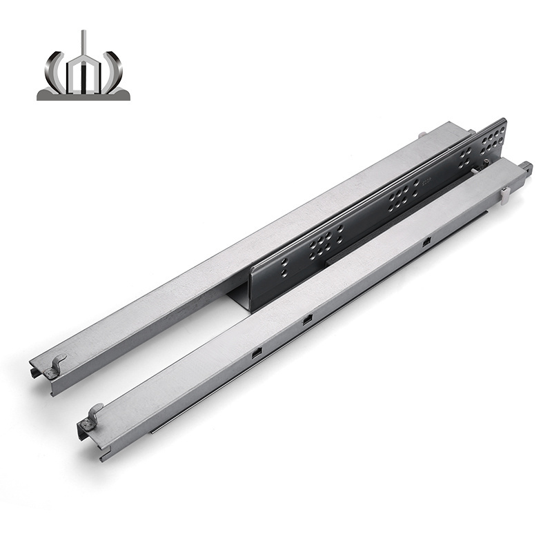 499mm triple extension bottom mount push open soft close drawer slides undermount slides