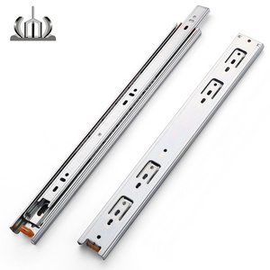 Custom push to open 45mm drawer slide rail  3 sides metal box drawer slide for metal tool box drawer