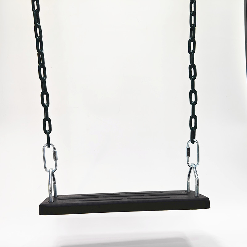 High Quality Rubber Seat Swing With Plastic Coated Chain and Accessories For Outdoor Playground Equipment