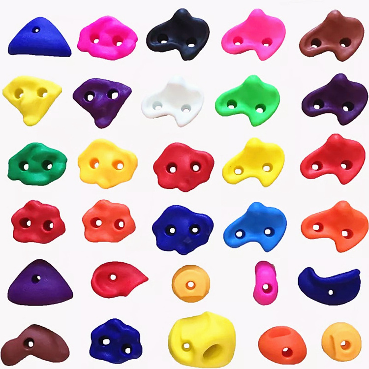 Jiayi multicolor playpark equipment rock climbing wall holds climbing grips for kids indoor