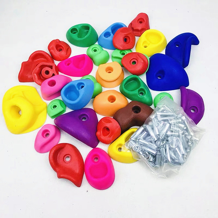 Jiayi multicolor playpark equipment rock climbing wall holds climbing grips for kids indoor