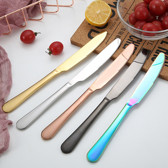 Italian style dinnerware set,gold plated pvd coating stainless steel cutlery set