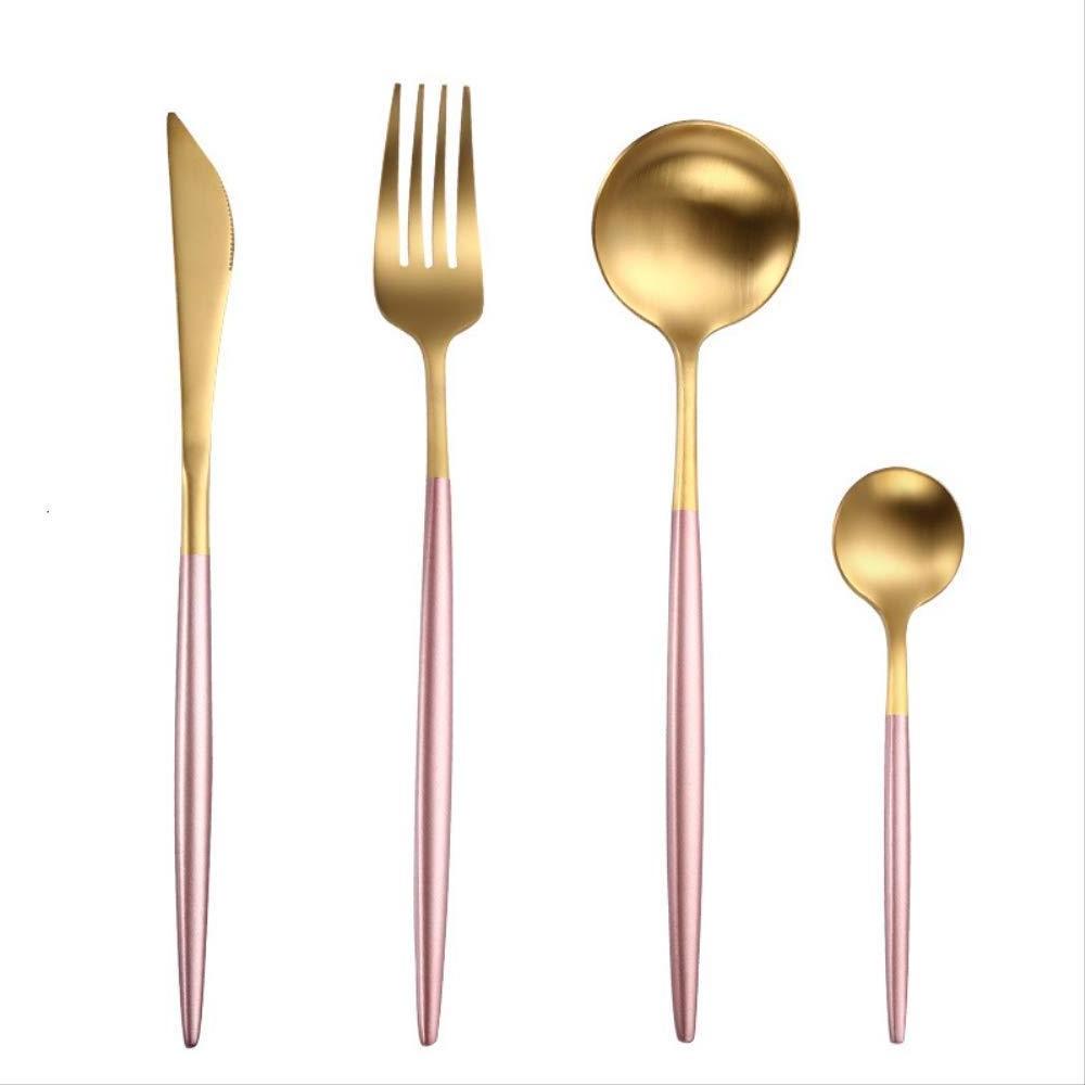 Premium Portugal 304 stainless steel gold flatware set knife fork spoon cutlery sets