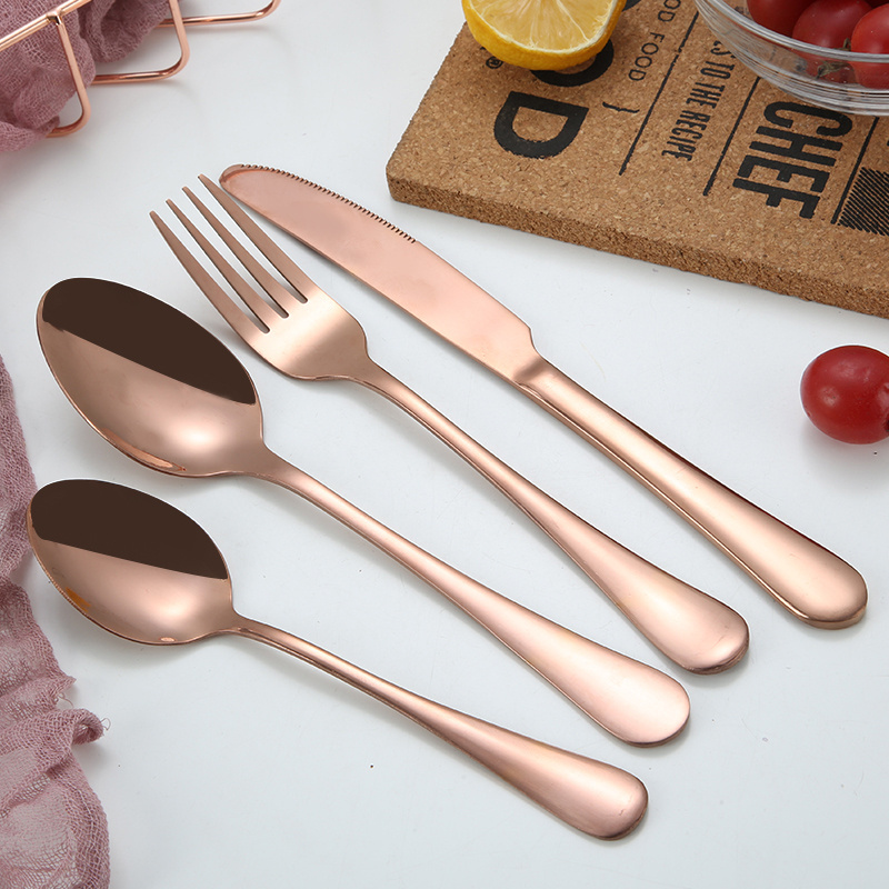 Italian style dinnerware set,gold plated pvd coating stainless steel cutlery set