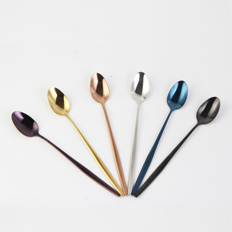 Various colors hotel restaurant stainless steel spoon gold spoon