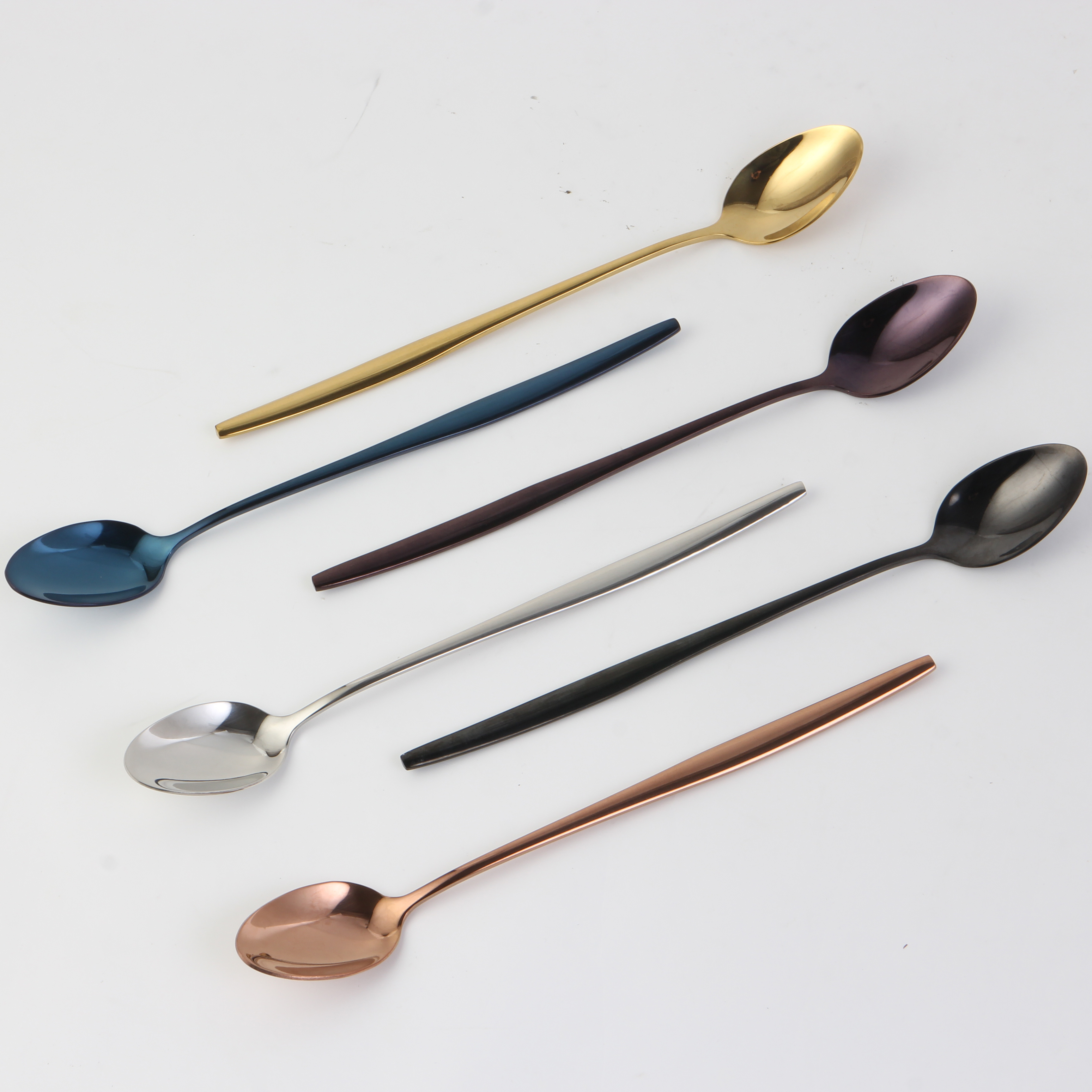 Various colors hotel restaurant stainless steel spoon gold spoon