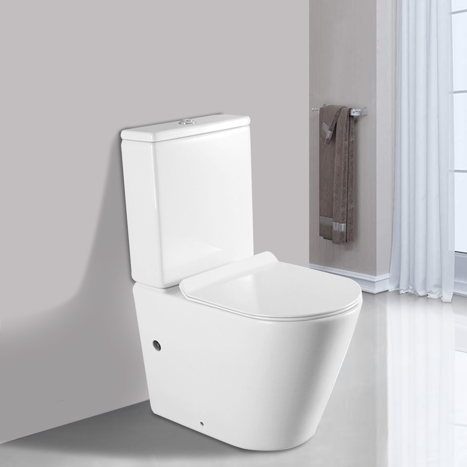 ivory modern toilet soft close seat two piece thailand toilet bowl