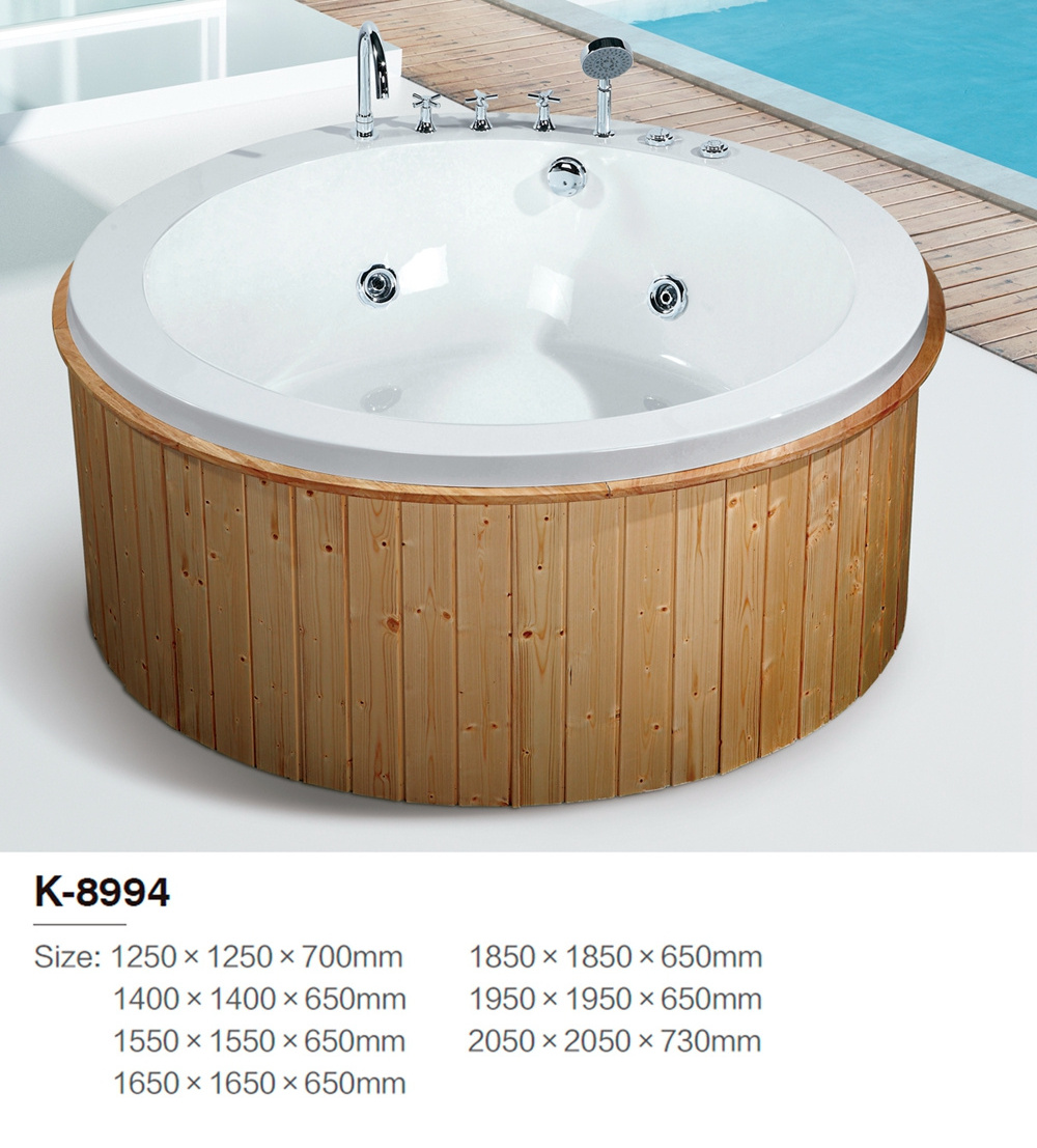 circular outdoor bathtub 3 person cold round hot tub spa