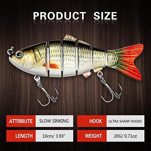 Factory Fishing Lures for Bass Trout Multi Jointed Slow Sinking Bionic Swimming Lures Lifelike Fishing Lures Kit Hard Bait