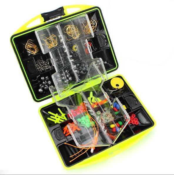 Fishing Tools 184pcs tackle fishing accessories set box fishing tackle kit with Fishhooks Float Lead Sinker