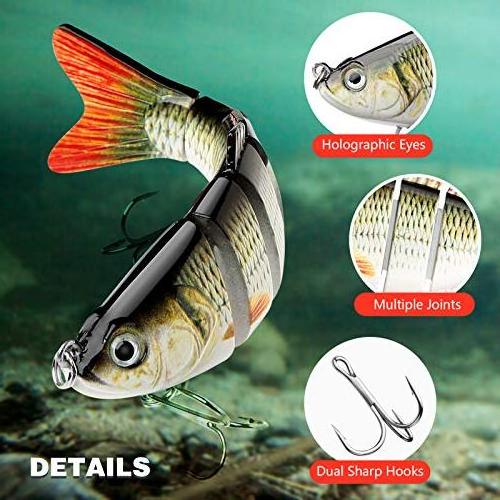 Factory Fishing Lures for Bass Trout Multi Jointed Slow Sinking Bionic Swimming Lures Lifelike Fishing Lures Kit Hard Bait