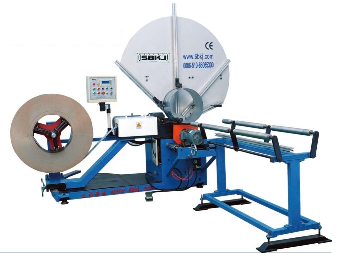 hvac air duct round tube spiral pipe forming machine price