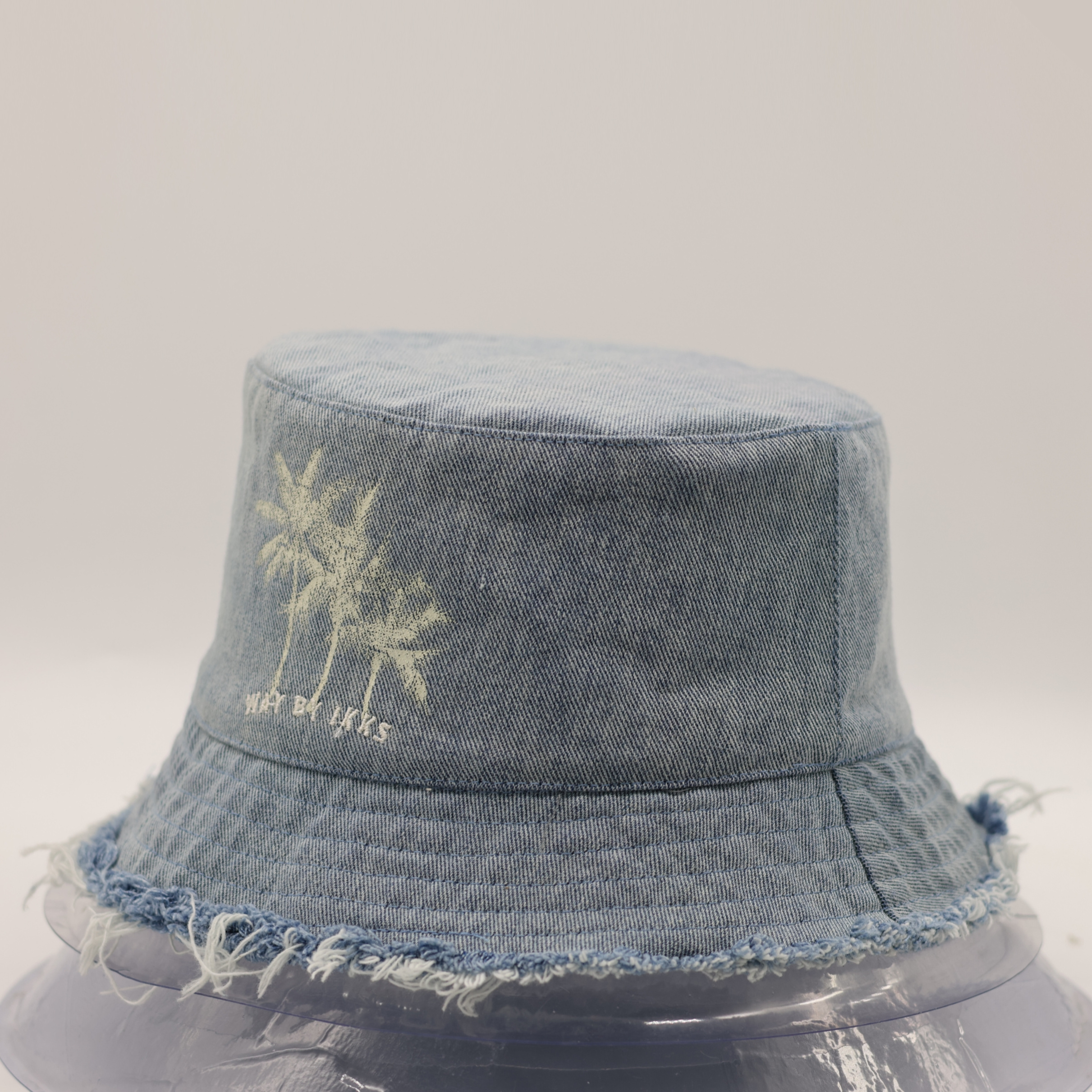 Vintage washes custom logo Denim bucket cap hip hop sun hats manufacturer Jeans hats