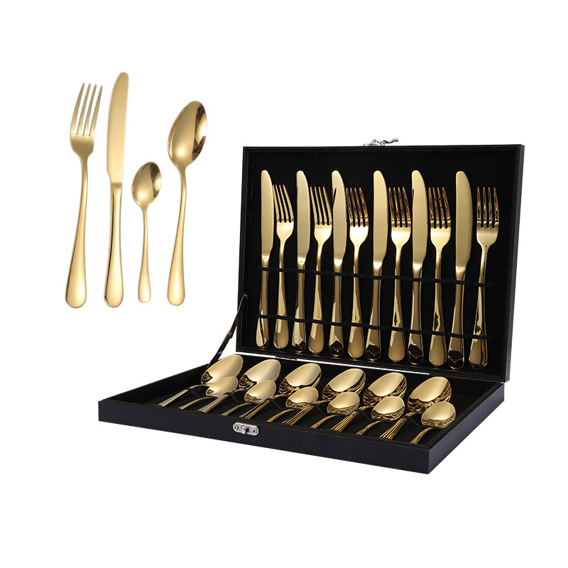 Restaurant wedding party new design stainless steel spoon and fork and knife 2020 line luxury silver cutlery set flatware set